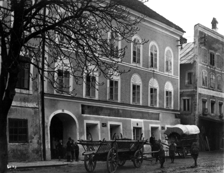 Birth place of Adolf Hitler, located Salzburger Vorstadt 15, Braunau am Inn, Upper Austria